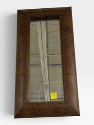 Brown Faux-leather Padded Wall Mirror, 51 X 29