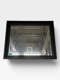 Black Wood-frame Wall Mirror, 37 X 45