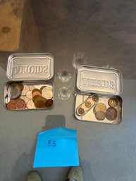 Canadian Coins & NYC Transit Tokens In Altoids Tins