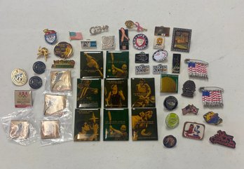 Vintage Tennis Pin And Button Lot
