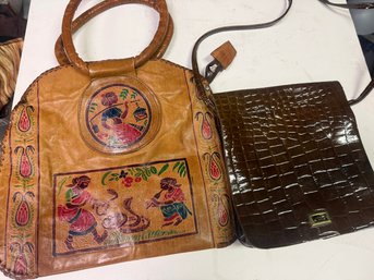 Snake Charmer Leather Bags Vintage India