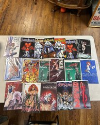 #1 Lady Death & Dawn Comic Book Lot Issues Sirius Chaos Cry For Dawn 1990s