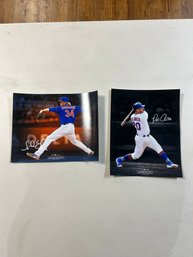 Pete Alonso Noah Syndergaard Signed 8x10 Photo Lot NY Mets Autographs