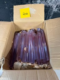 Lot Of Purple Acrylic Chandelier Crystals Prism Rods Hanging Replacement
