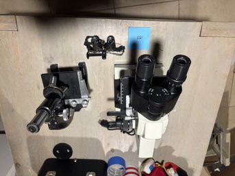 Microscope Lot — LW Scientific Binocular Compound Microscope & Accessories — Untested