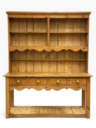 Farmhouse Pine Hutch - Two Piece