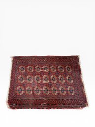 Antique Hand-Tied Wool Bokhara Area Rug