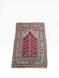 Antique Hand-Tied Turkish Prayer Rug