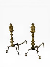 Early American Brass Andirons