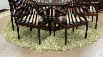 Modern Hand-Knotted Area Rug - 8ft Round
