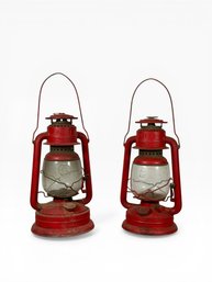 (2) 1930s 'Nier' Hurricane Lanterns