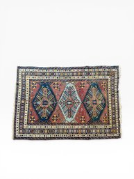 Antique Hand-Tied Wool Area Rug