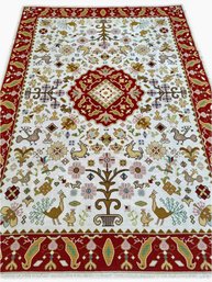 Vintage Hand-Tied Turkish Area Rug