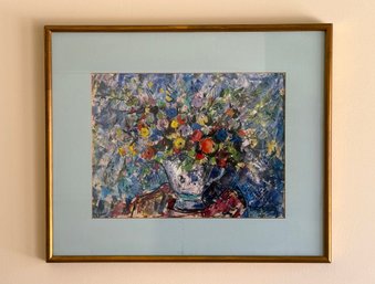 Framed Modernist Still Life Painting - Oil Painting