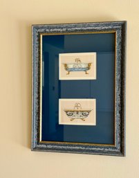 Framed Victorian Bathtub Print