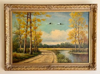 Landscape Oil Painting On Canvas - Signed Howard Atkinson