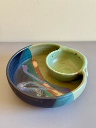 Kathleen LeSueur Stoneware Pottery Chip & Dip