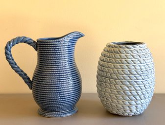 Ceramic Pottery Pitcher & Vase