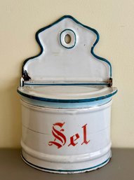 1930s French Porcelain Salt Box