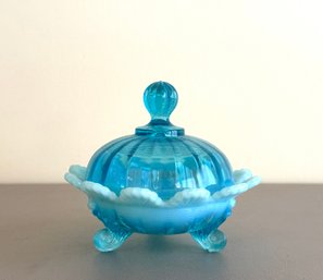 Northwood Glass Opalescent Lidded Box