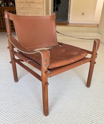 1960s Swedish Modern Safari Chair Attr. To Arne Norell