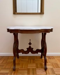 19th C. Marble Top Entry Way Table