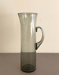 Danish Modern Smoked Glass Pitcher