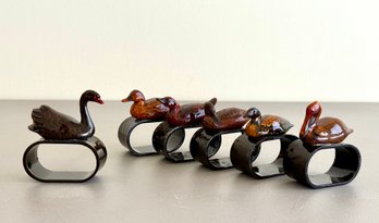 Lacquerware Bird Napkin Rings