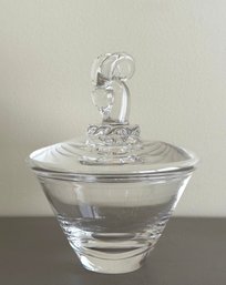 Steuben Signed Lidded Candy Dish