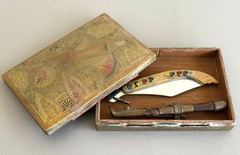 Brass Box & Knives - India