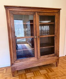 19th C. French Solid Walnut Cabinet