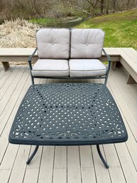 Aluminum Patio Loveseat & Coffee Table