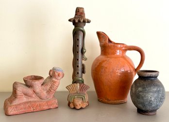 South American Terracotta Pottery Grouping