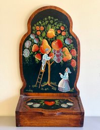 Hand-Painted Folk Art Hanging Box