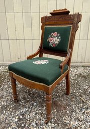 19th C. Eastlake Needlepoint Chair