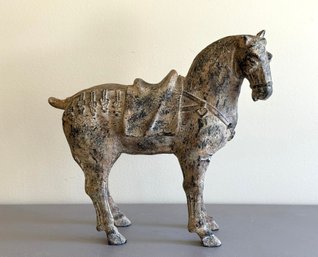 Cast Iron Horse Sculpture - In Style Of Tang Dynasty