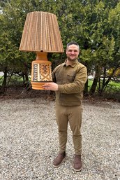 Large Southwestern Style Mid-Century Table Lamp