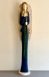 3 Ft Tall Wooden Gabriel Angel Sculpture