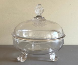 Antique Footed Casserole Lidded Dish