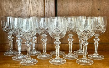 (11) Crystal Wine Goblets