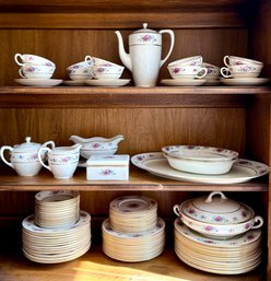 Large Grouping Of Lenox Rose Dishware (93 Pieces) Excellent Condition
