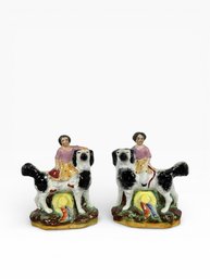 (2) 19th C. Staffordshire Figurines - England