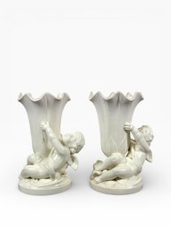 (2) 1916 Minton 'Staffordshire 18th C. Salt Glaze' Vase