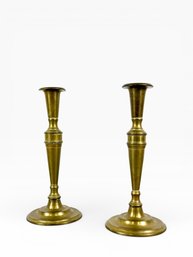 Pair Of 19th C. Brass Candlesticks
