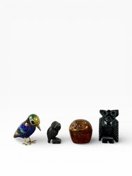 Grouping Of Vintage Owl/Bird Trinkets