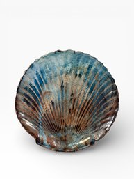 Stoneware Pottery Seashell Plate - Wall Hanging