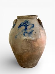 19th C. Salt Glazed Stoneware Jar - #2 Cobalt