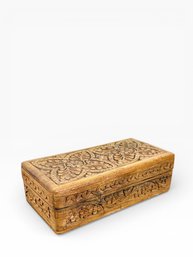 Hand Carved Teakwood Box