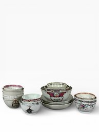 17-Piece Grouping Of 18th C. Chinese Export Porcelains