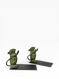 Pair Of Whimsical Mouse Bookends